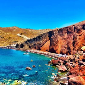 red beach.
